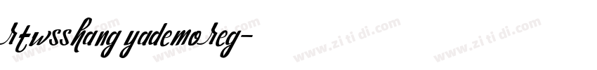 rtwsshang yademo reg字体转换